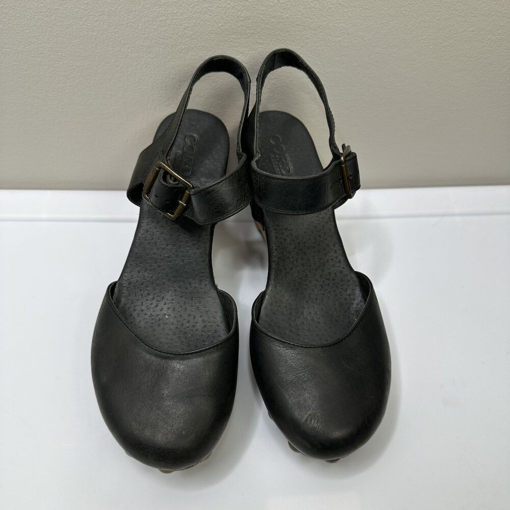 Cordani Signature Clog Shoes Women EU 38 Studded Black Leather Block Heel - Picture 4 of 9